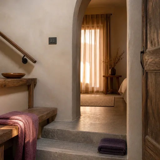 Stone, plaster, wood: the surfaces guests actually touch and why they matter more than paint